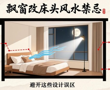 卧室飘窗改床头柜的风水禁忌布局示意图