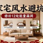 现代客厅环境心理学风水避坑与能量平衡效果图