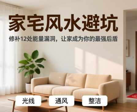 家宅风水避坑：修补12处能量漏洞，让家成为你的最强后盾